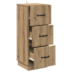 vidaXL Drawer Cabinet 33 x 34.5 x 87 cm Engineered Wood Artisan Oak 5