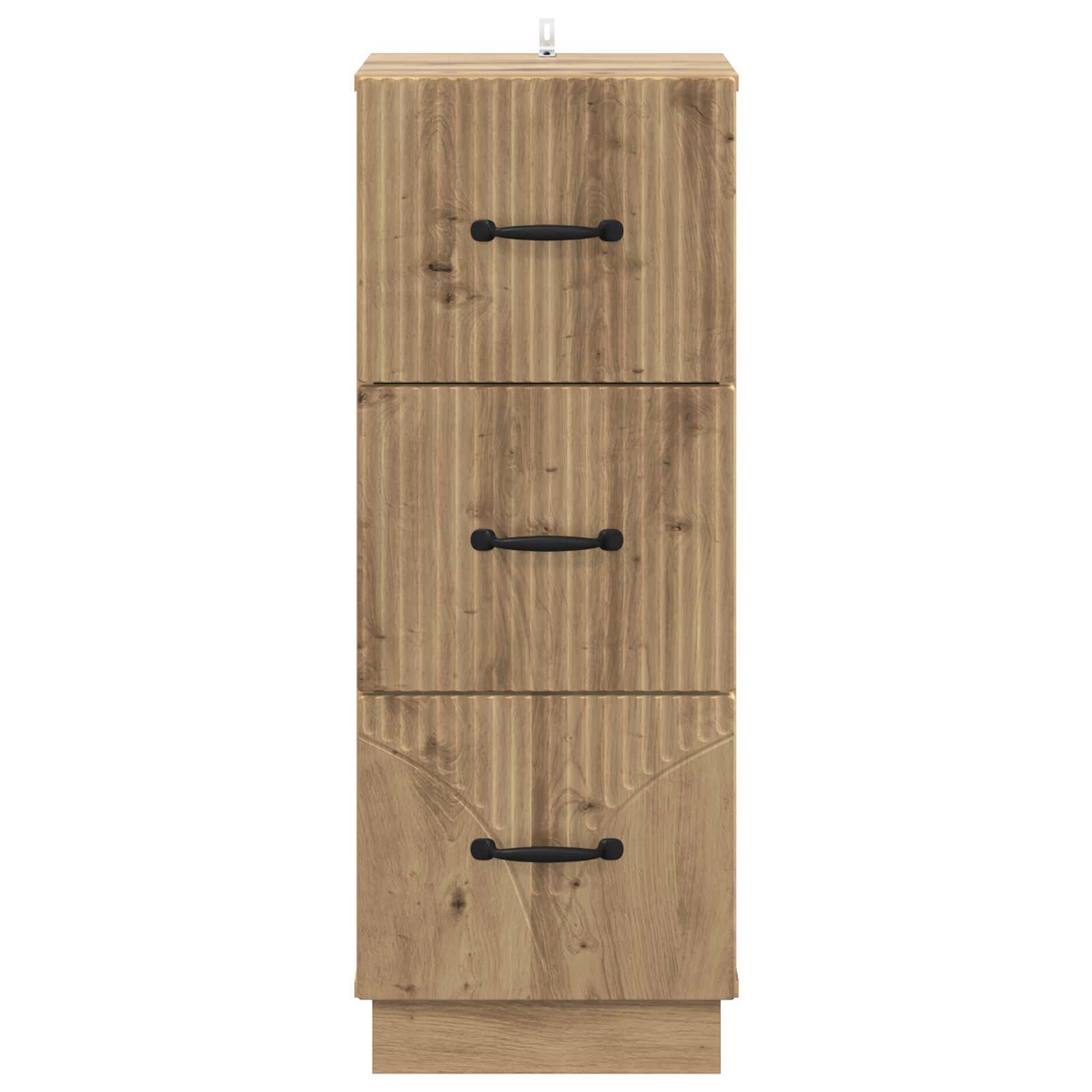 vidaXL Drawer Cabinet 33 x 34.5 x 87 cm Engineered Wood Artisan Oak 6