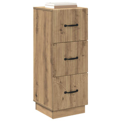 vidaXL Drawer Cabinet 33 x 34.5 x 87 cm Engineered Wood Artisan Oak 3