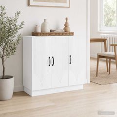 Sideboard 89 x 34.5 x 77 cm Engineered Wood White