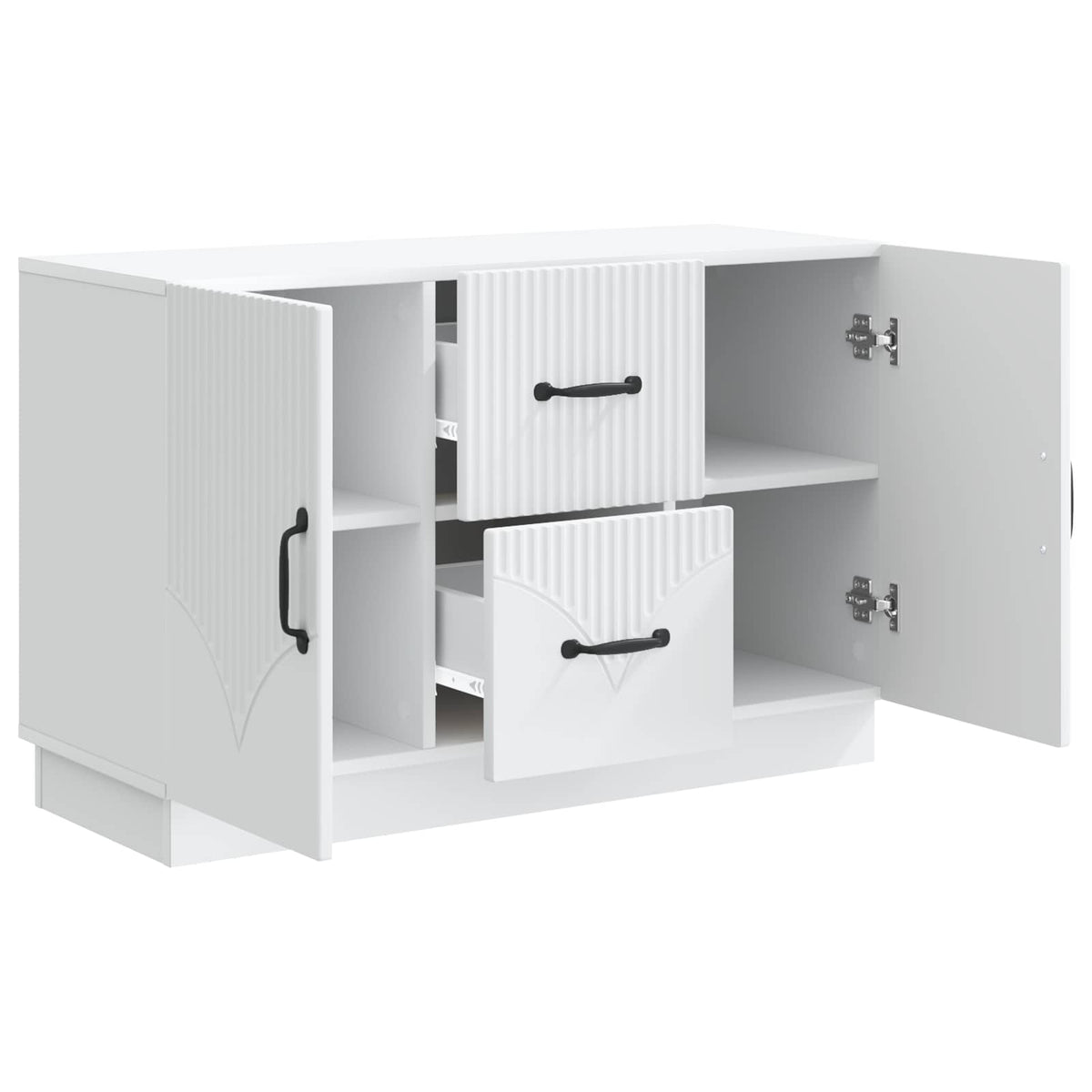 Sideboard 89 x 34.5 x 57 cm Engineered Wood White