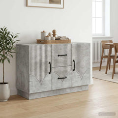 Sideboard 89 x 34.5 x 57 cm Engineered Wood Concrete grey