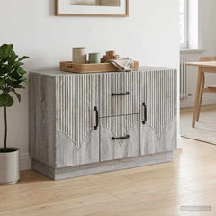 Sideboard 89 x 34.5 x 57 cm Engineered Wood Grey sonoma