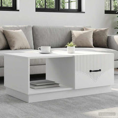 vidaXL Coffee Table White 90 x 50 x 37 cm Engineered Wood 1