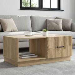 vidaXL Coffee Table Sonoma Oak 90 x 50 x 37 cm Engineered Wood 1
