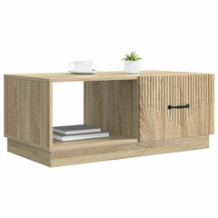 vidaXL Coffee Table Sonoma Oak 90 x 50 x 37 cm Engineered Wood 3