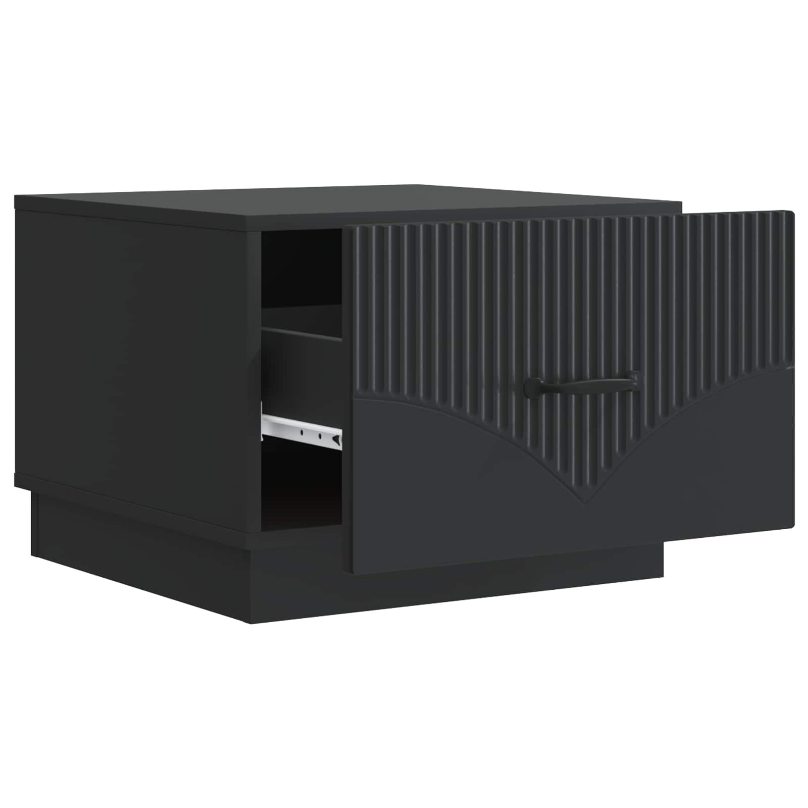 vidaXL Coffee Table Black 49 x 50 x 37 cm Engineered Wood 4