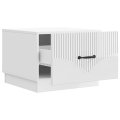 vidaXL Coffee Table High Gloss White 49 x 50 x 37 cm Engineered Wood 4