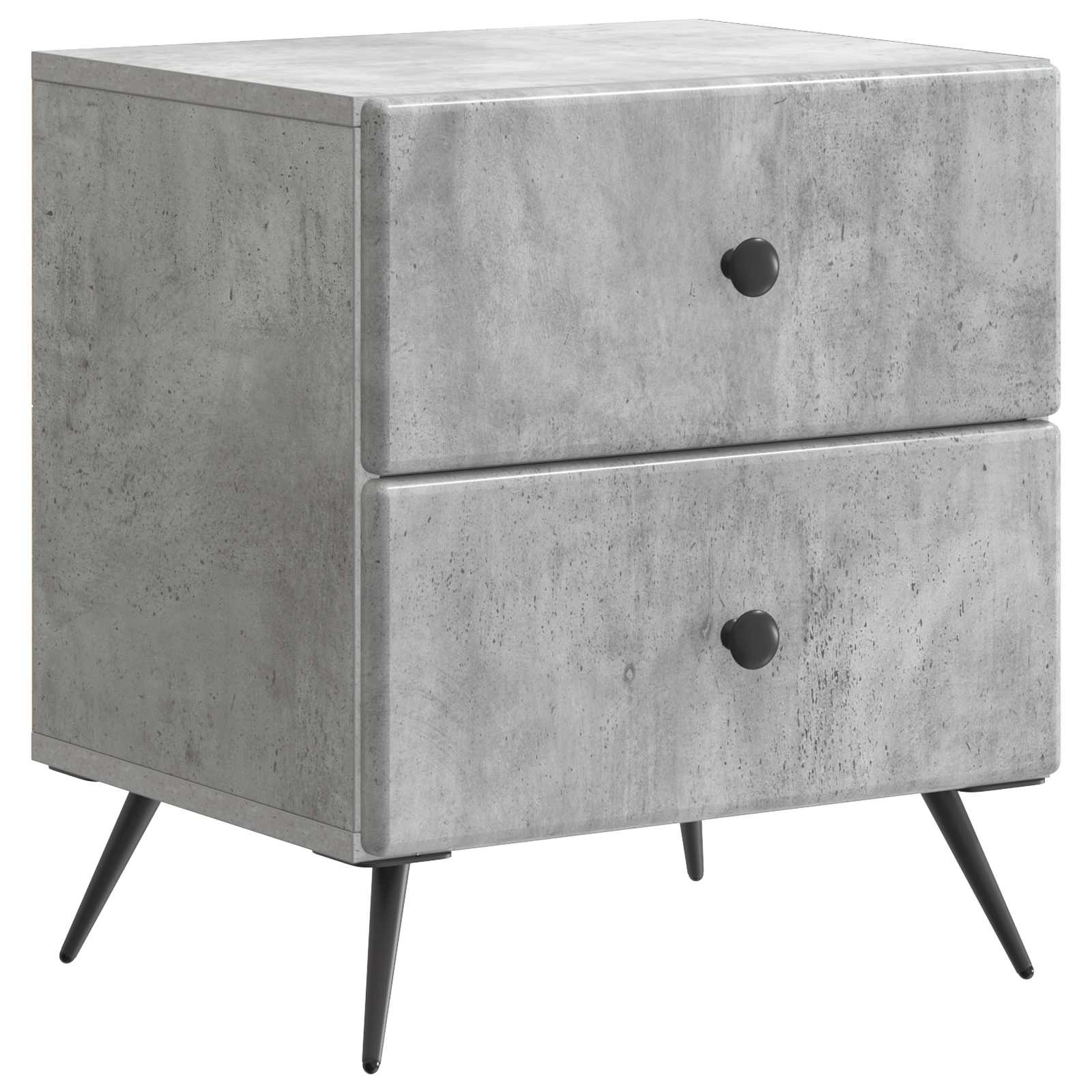 vidaXL Bedside Cabinet 2 pcs Concrete Grey 43 x 34.5 x 47.5 cm 5