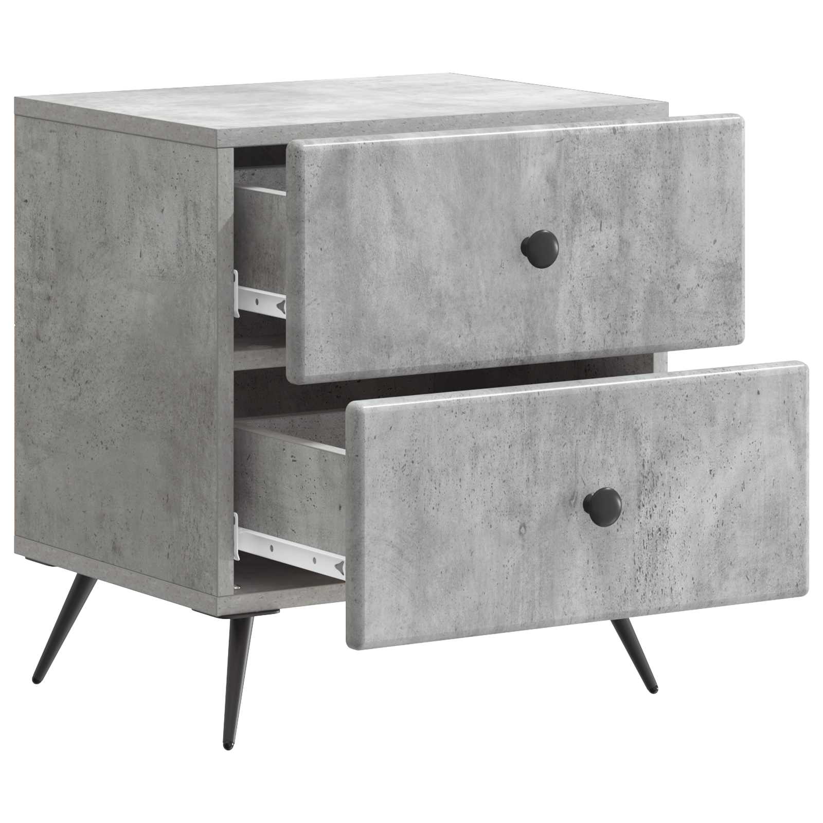 vidaXL Bedside Cabinet 2 pcs Concrete Grey 43 x 34.5 x 47.5 cm 6