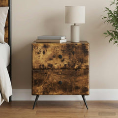 vidaXL Bedside Cabinet Smoked Oak 43 x 34.5 x 47.5 cm Engineered Wood 1