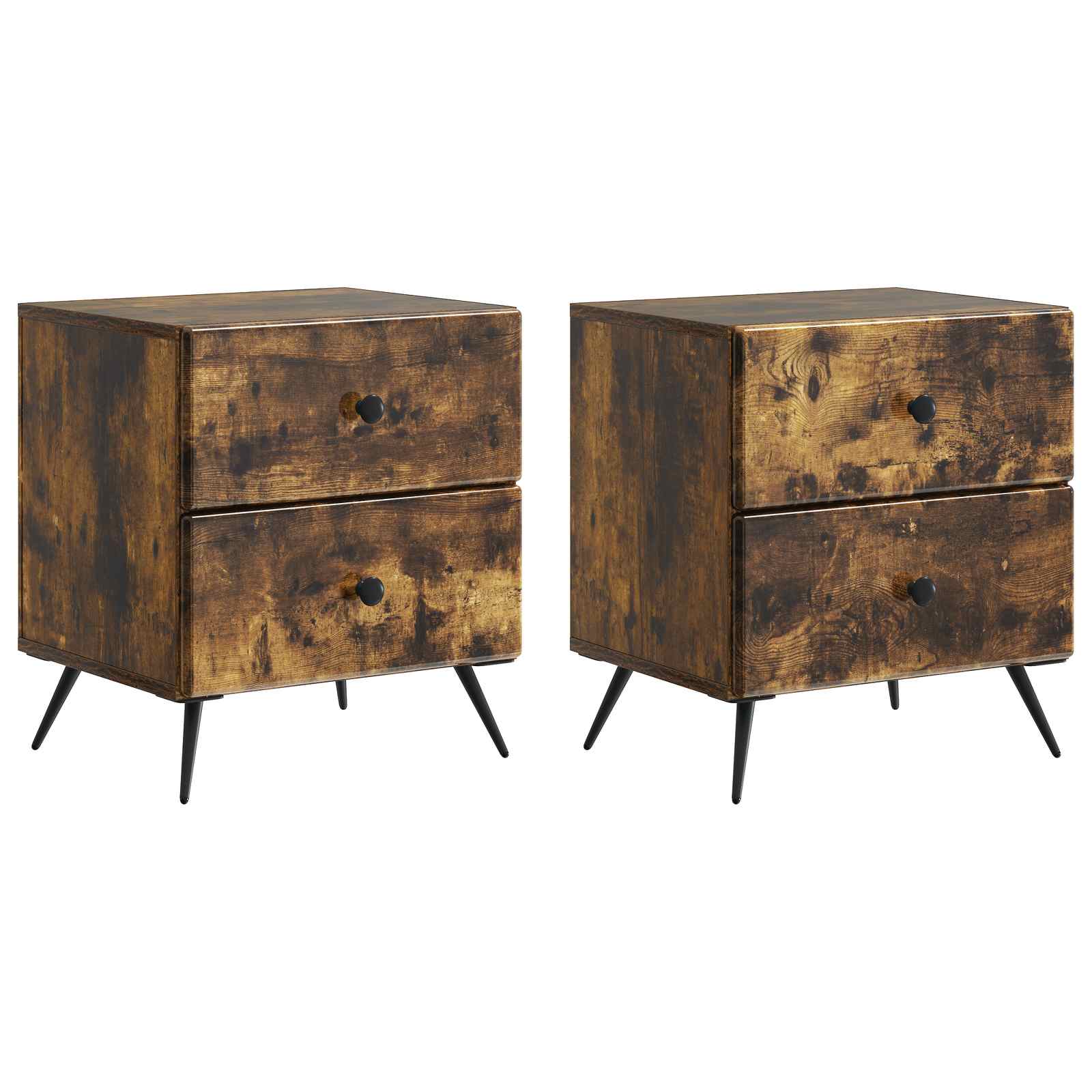 vidaXL Bedside Cabinet 2 pcs Smoked Oak 43 x 34.5 x 47.5 cm 2