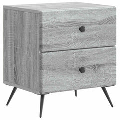 vidaXL Bedside Cabinet Grey Sonoma 43 x 34.5 x 47.5 cm Engineered Wood 2