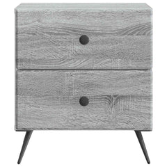 vidaXL Bedside Cabinet Grey Sonoma 43 x 34.5 x 47.5 cm Engineered Wood 5