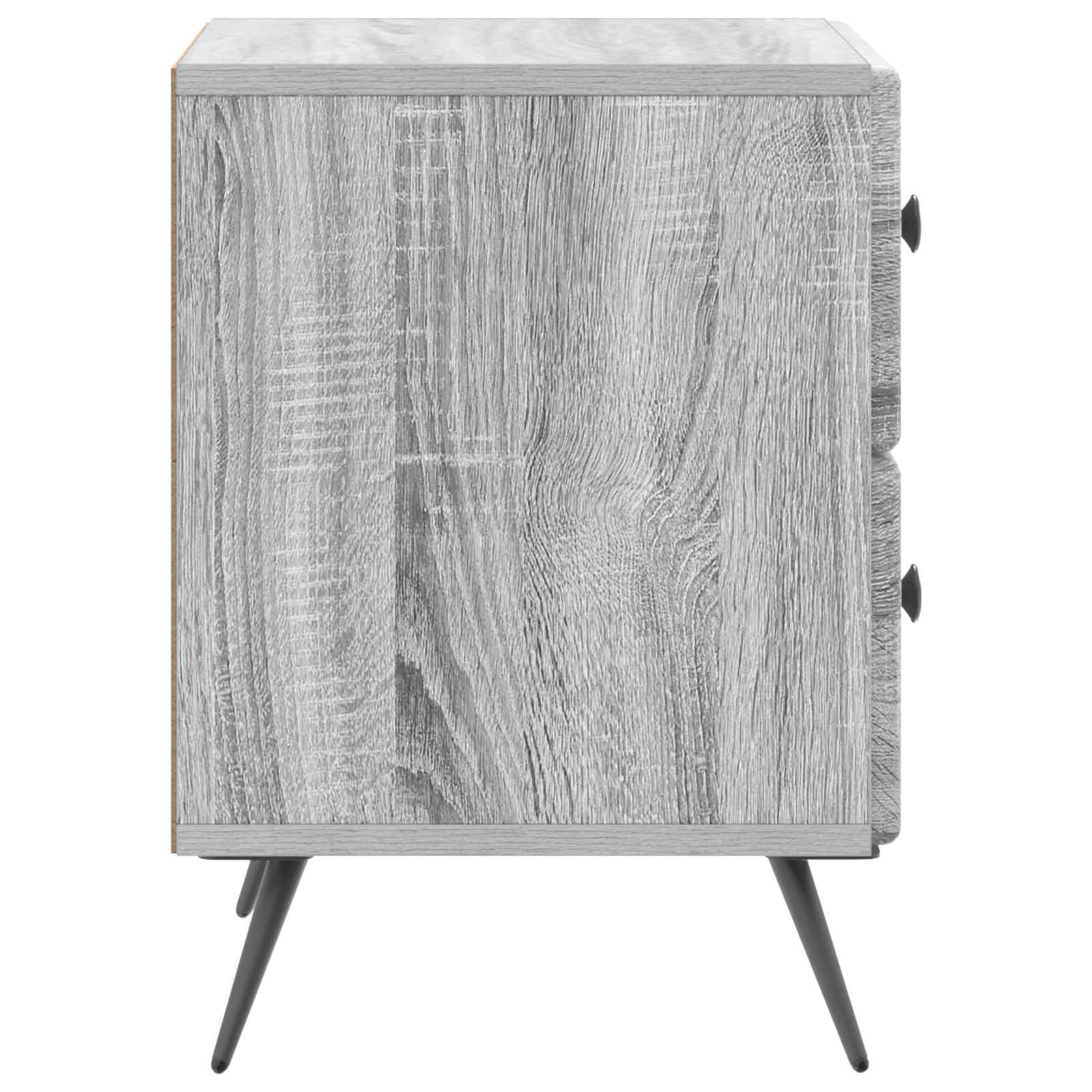 vidaXL Bedside Cabinet Grey Sonoma 43 x 34.5 x 47.5 cm Engineered Wood 6