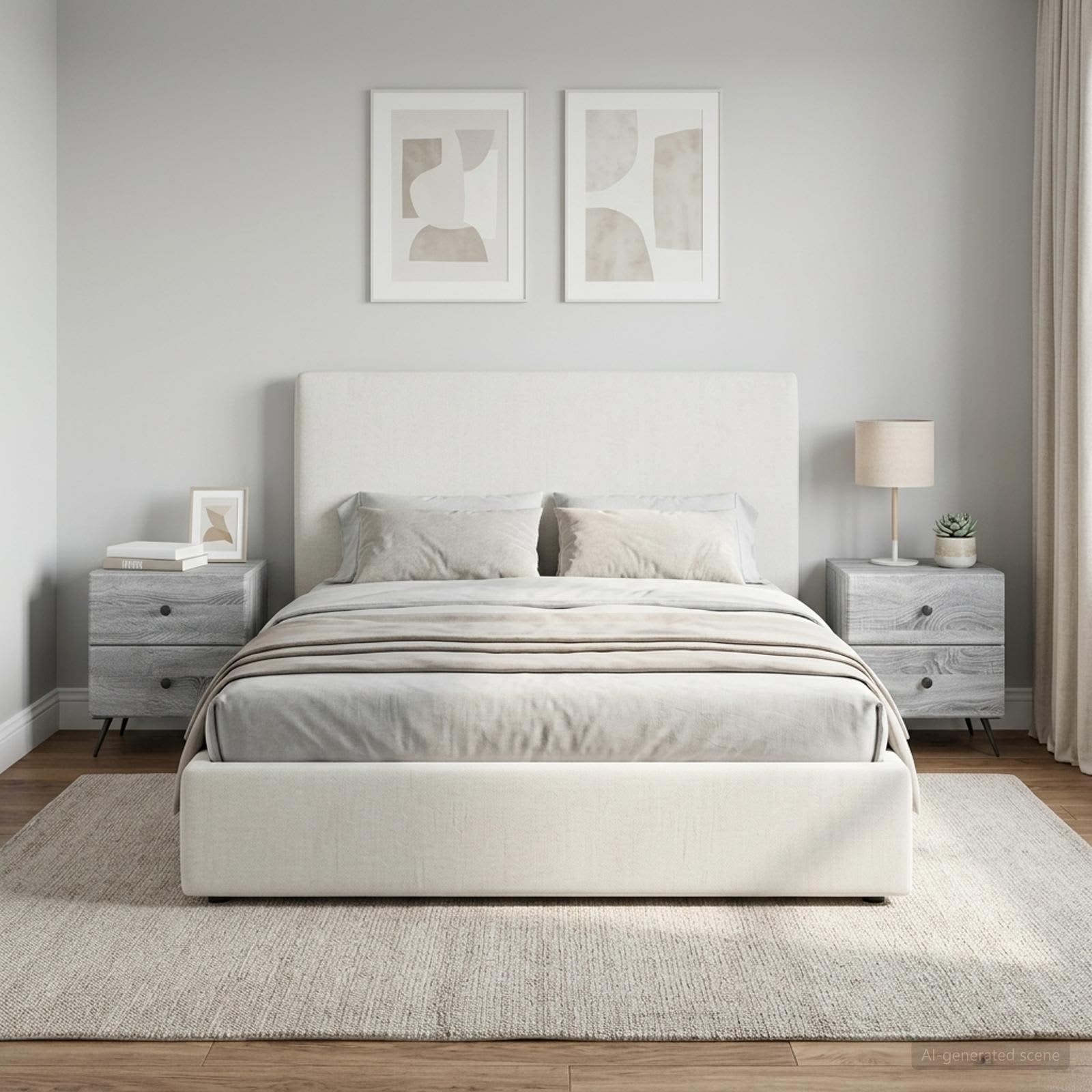 vidaXL Bedside Cabinet 2 pcs Grey Sonoma 43 x 34.5 x 47.5 cm 1