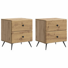 vidaXL Bedside Cabinet 2 pcs Artisan Oak 43 x 34.5 x 47.5 cm 2