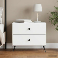 vidaXL Bedside Cabinet White 62 x 34.5 x 47.5 cm Engineered Wood 1