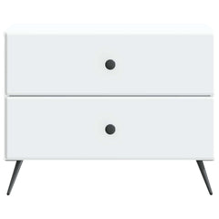 vidaXL Bedside Cabinet White 62 x 34.5 x 47.5 cm Engineered Wood 5