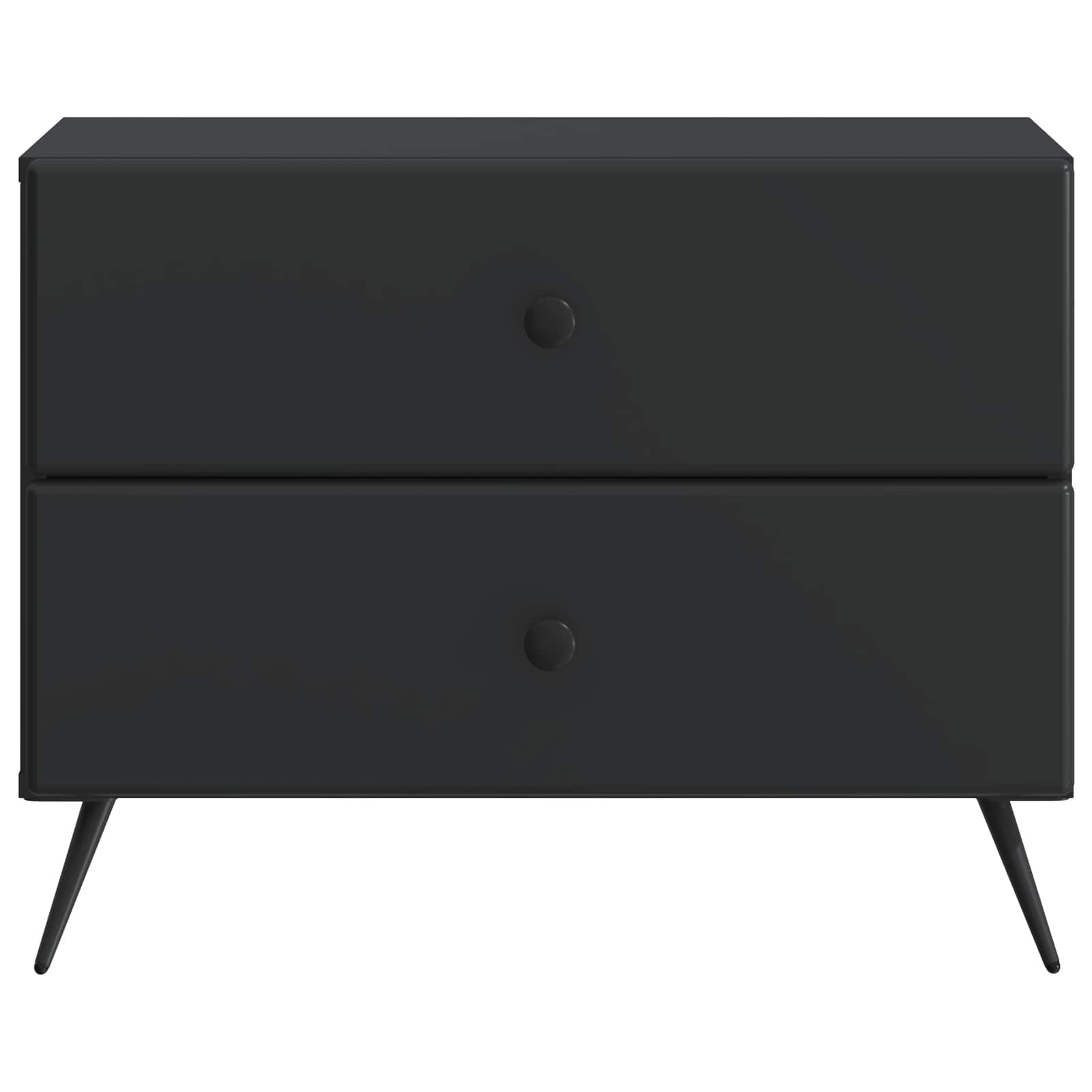 vidaXL Bedside Cabinet Black 62 x 34.5 x 47.5 cm Engineered Wood 5
