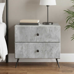 vidaXL Bedside Cabinet Concrete Grey 62 x 34.5 x 47.5 cm 1