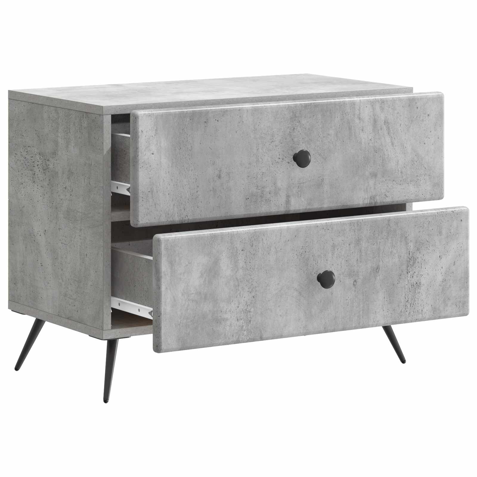 vidaXL Bedside Cabinet Concrete Grey 62 x 34.5 x 47.5 cm 4
