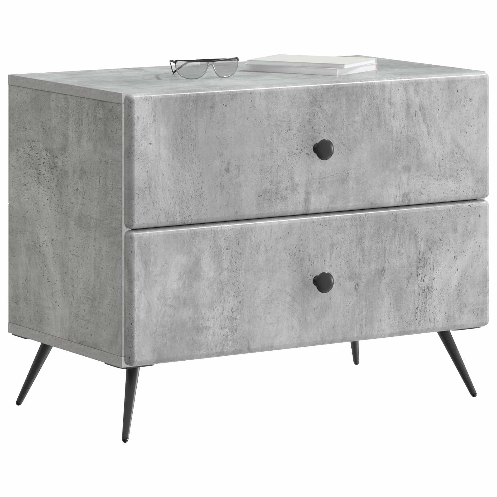 vidaXL Bedside Cabinet Concrete Grey 62 x 34.5 x 47.5 cm 3