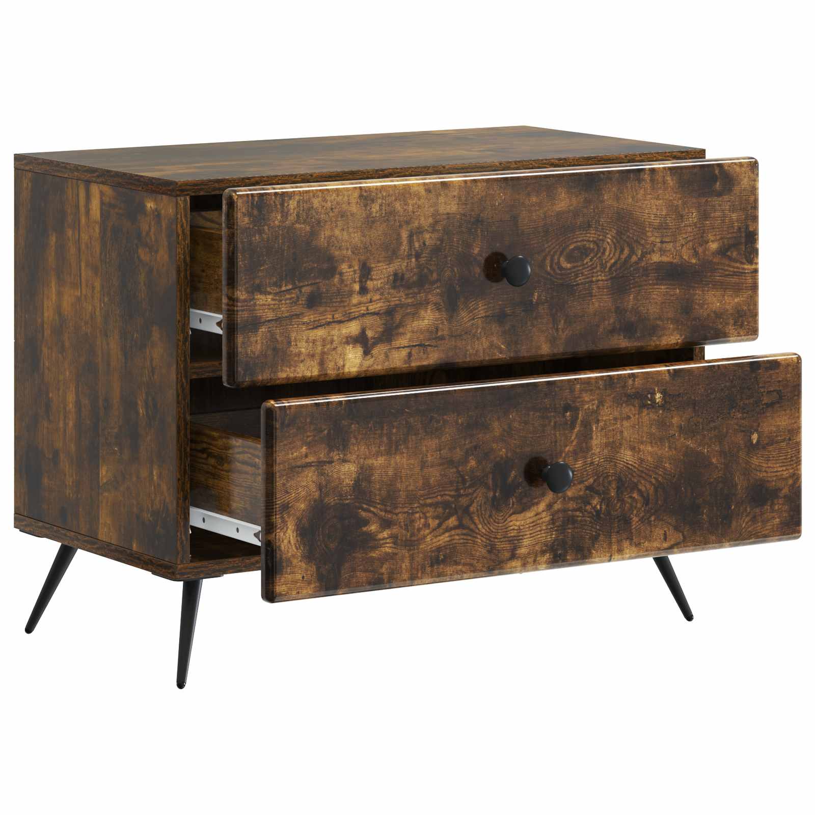 vidaXL Bedside Cabinet Smoked Oak 62 x 34.5 x 47.5 cm Engineered Wood 4