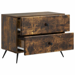 vidaXL Bedside Cabinet Smoked Oak 62 x 34.5 x 47.5 cm Engineered Wood 4