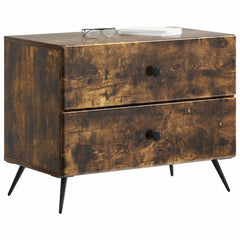 vidaXL Bedside Cabinet Smoked Oak 62 x 34.5 x 47.5 cm Engineered Wood 3