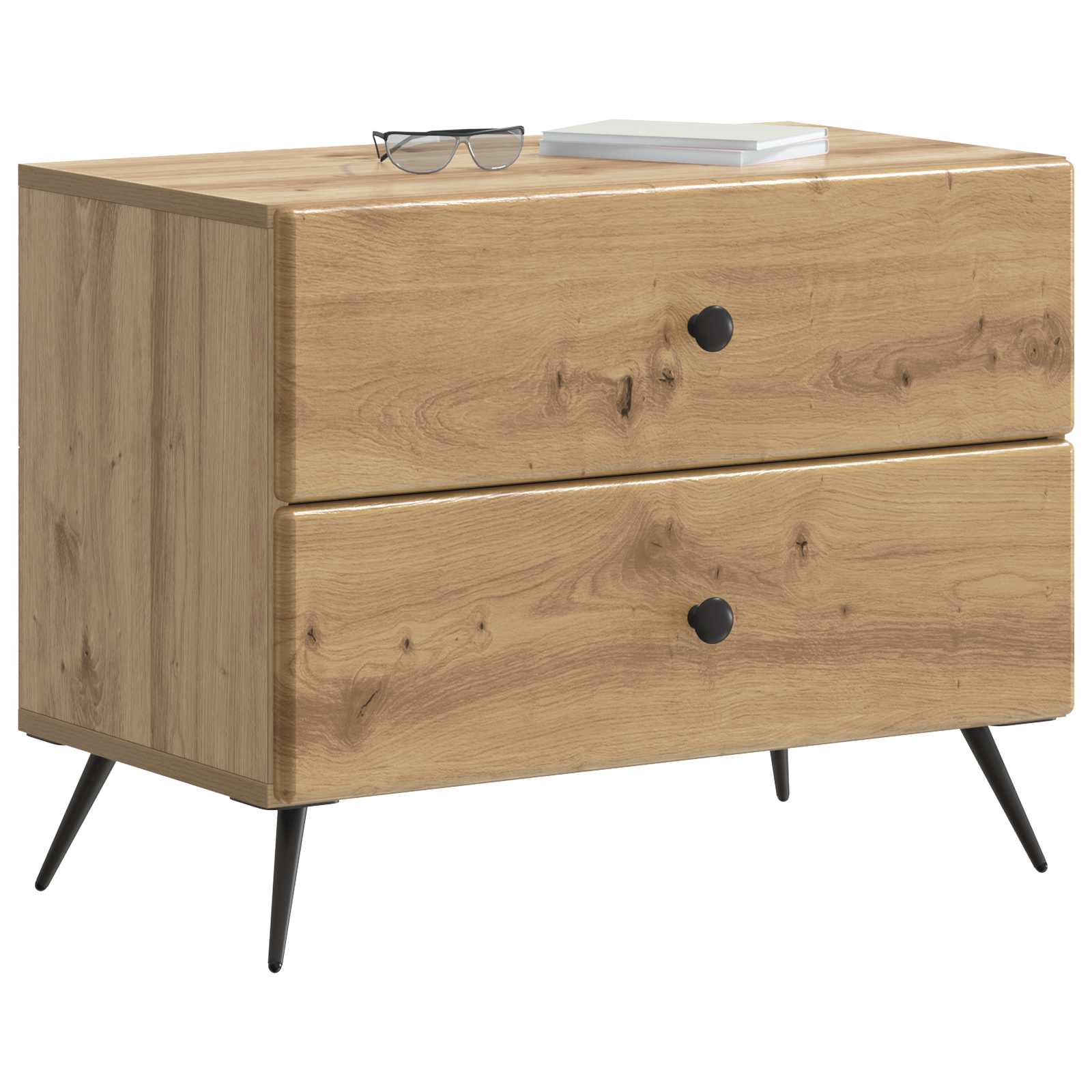 vidaXL Bedside Cabinet Artisan Oak 62 x 34.5 x 47.5 cm Engineered Wood 3