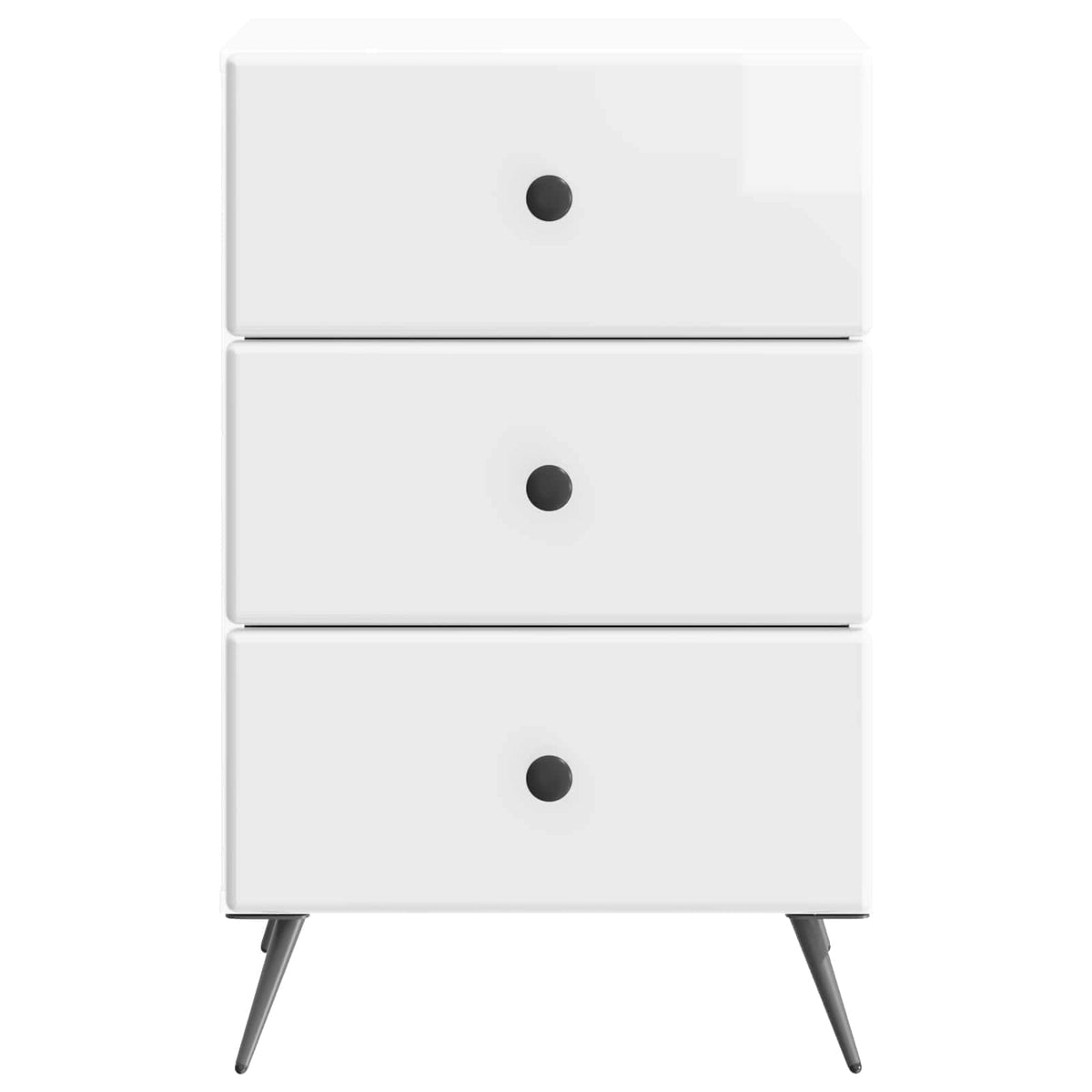 Bedside Cabinet 43 x 41 x 66.5 cm Engineered Wood High gloss white