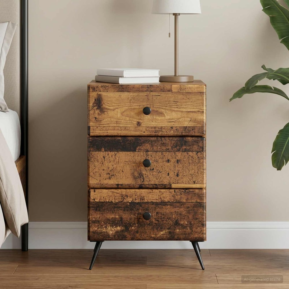 Bedside Cabinet 43 x 41 x 66.5 cm Engineered Wood Old wood