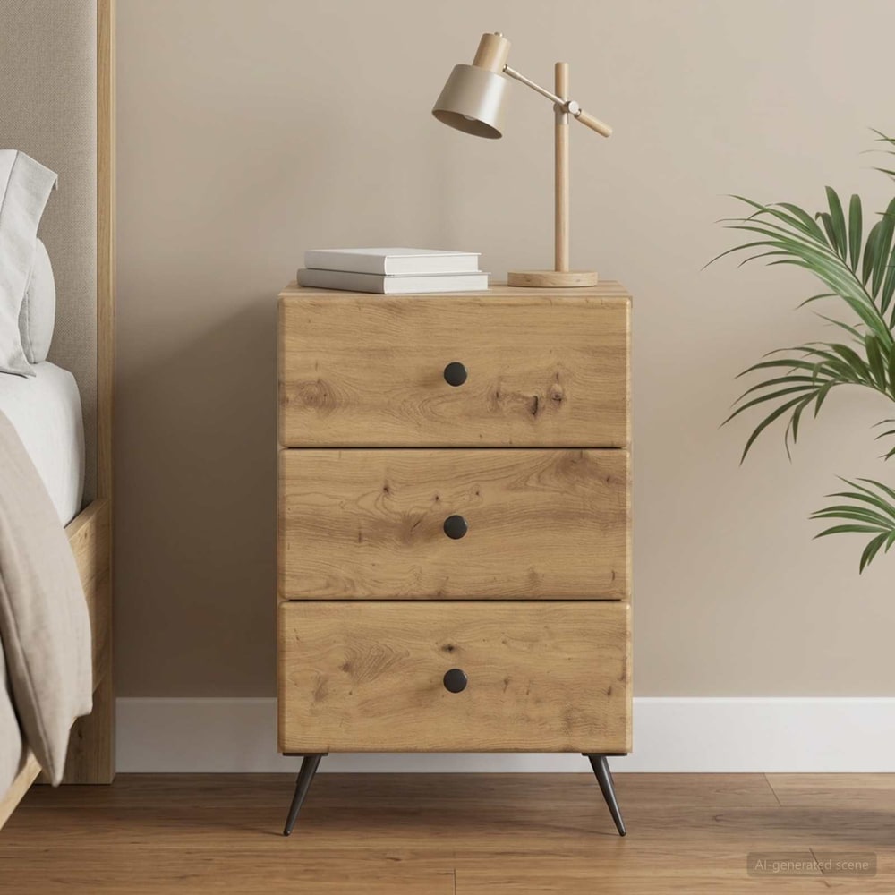 Bedside Cabinet 43 x 41 x 66.5 cm Engineered Wood Artisan oak