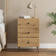 Bedside Cabinet 43 x 41 x 66.5 cm Engineered Wood Artisan oak