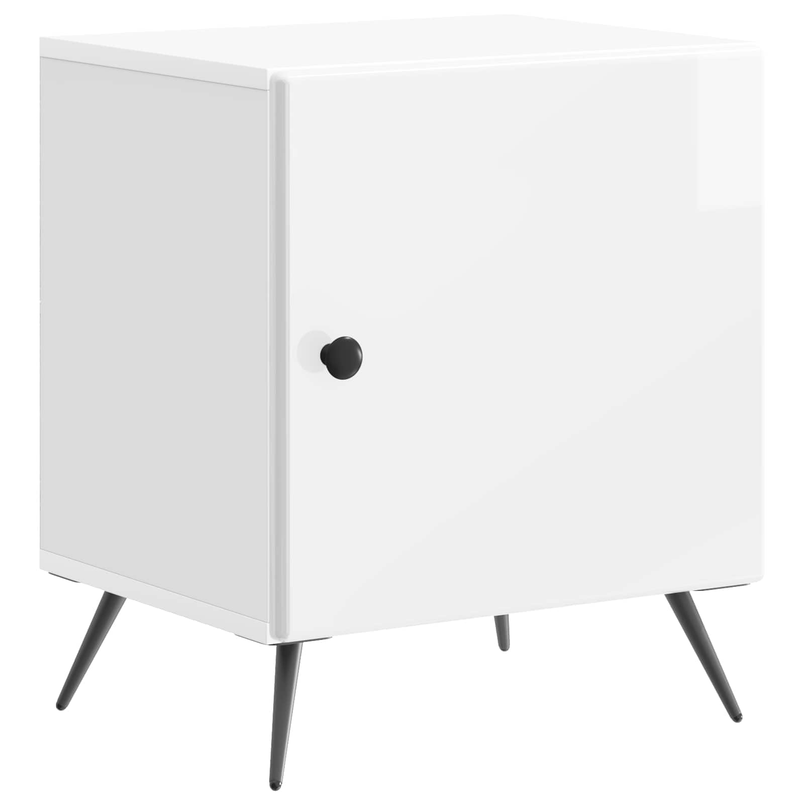 vidaXL Bedside Cabinet 2 pcs High Gloss White 43 x 34.5 x 50 cm 5