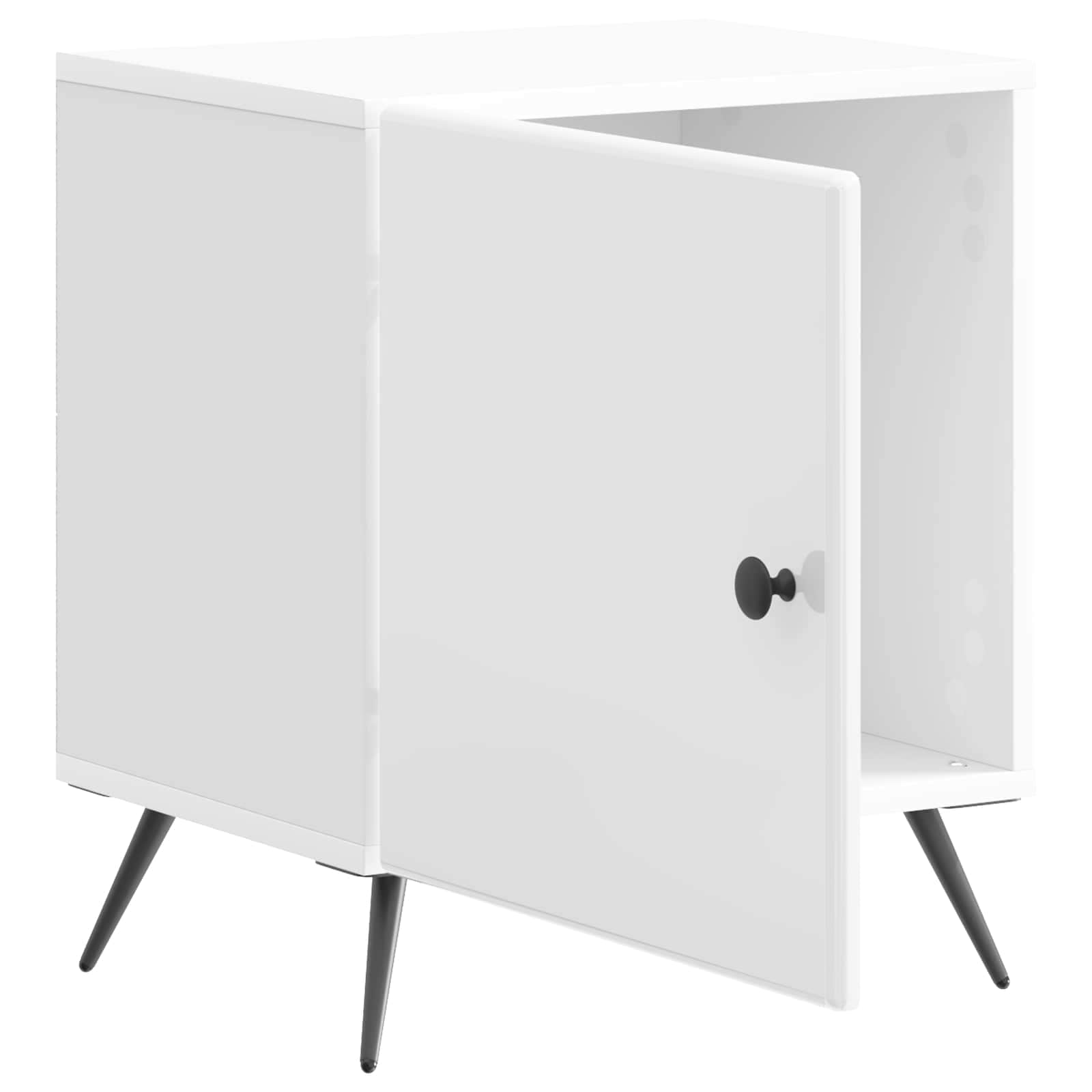 vidaXL Bedside Cabinet 2 pcs High Gloss White 43 x 34.5 x 50 cm 6
