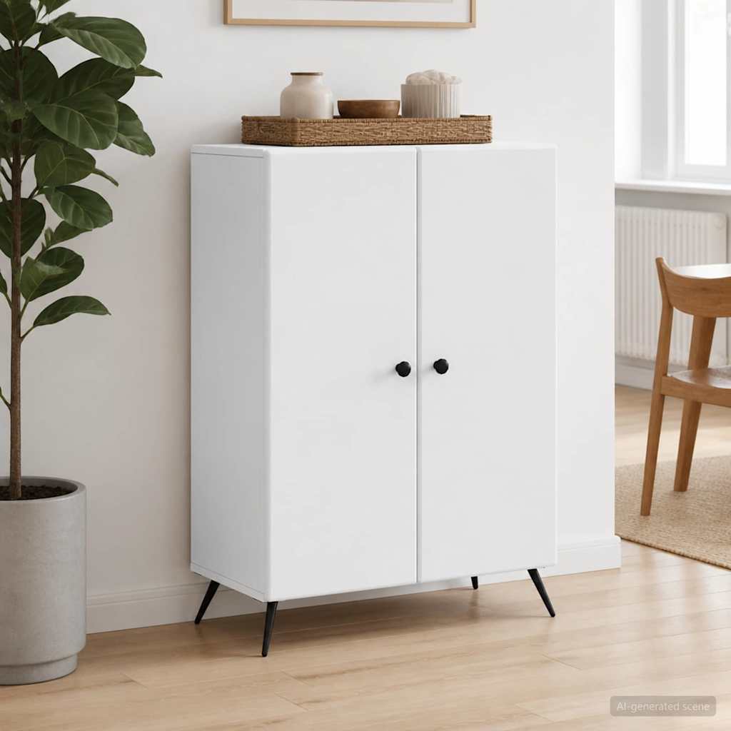 Sideboard 66 x 34.5 x 90 cm Engineered Wood White