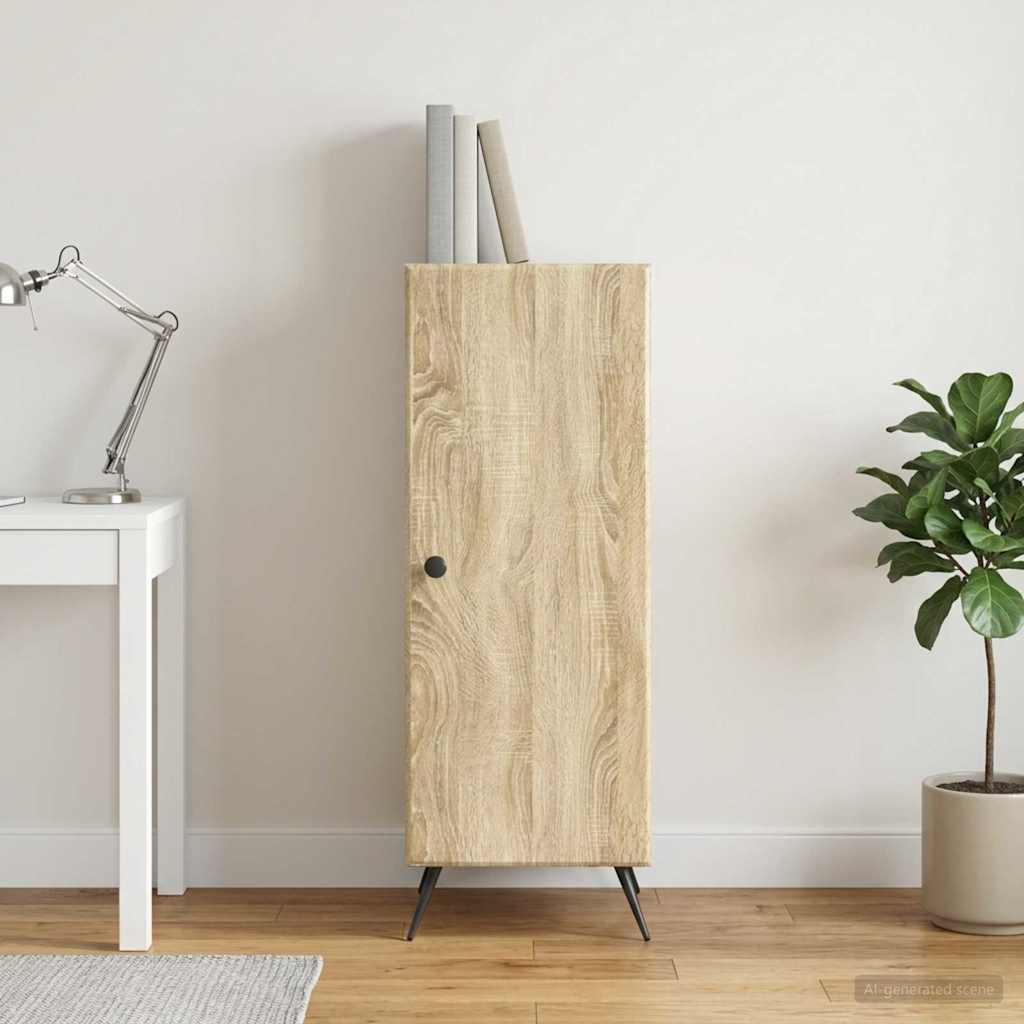 vidaXL Sideboard Sonoma Oak 33 x 34.5 x 90 cm Engineered Wood 1
