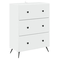 vidaXL Drawer Cabinet White 66 x 34.5 x 90 cm Engineered Wood 2