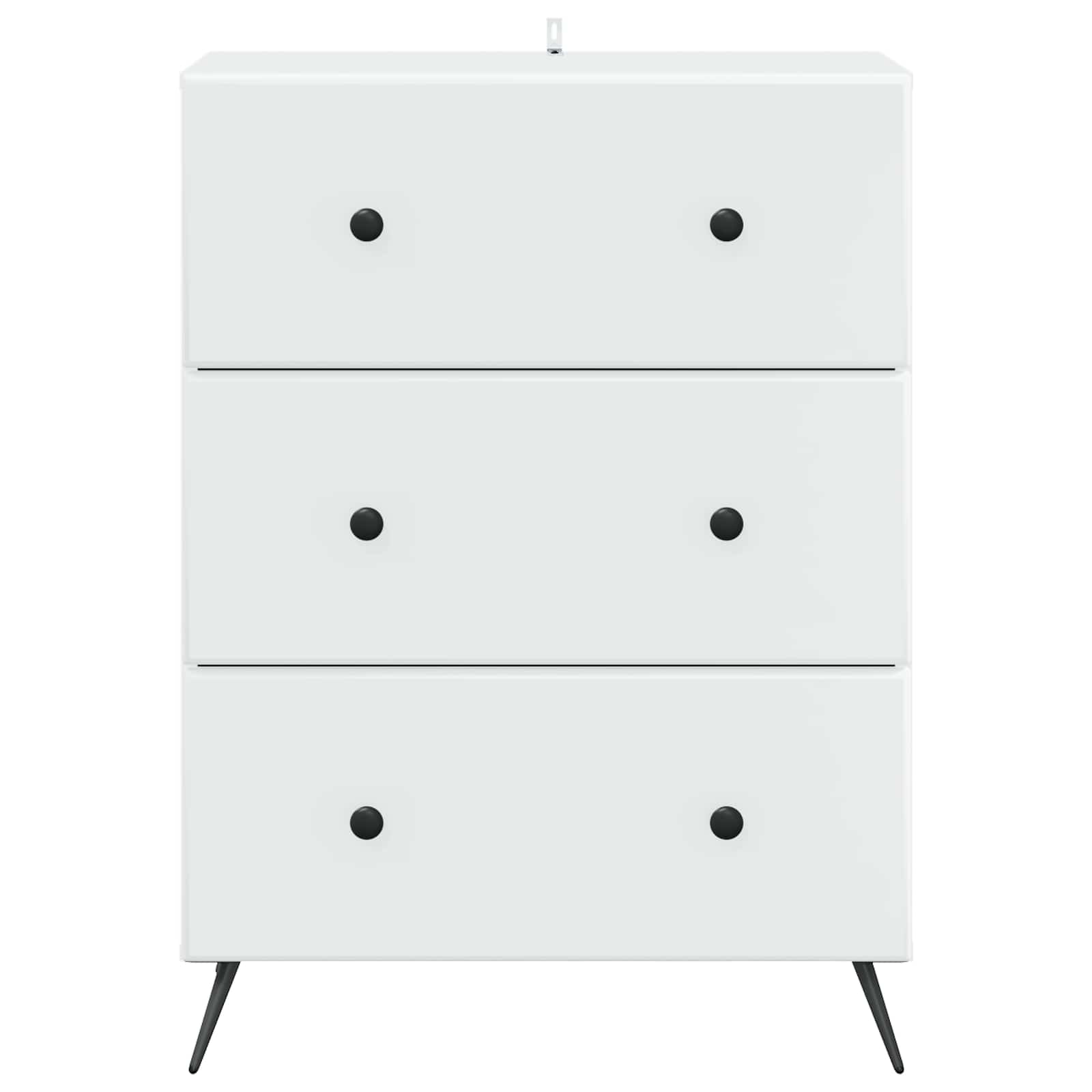 vidaXL Drawer Cabinet White 66 x 34.5 x 90 cm Engineered Wood 6