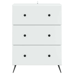 vidaXL Drawer Cabinet White 66 x 34.5 x 90 cm Engineered Wood 6