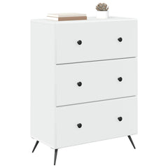 vidaXL Drawer Cabinet White 66 x 34.5 x 90 cm Engineered Wood 3