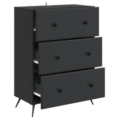 vidaXL Drawer Cabinet 66 x 34.5 x 90 cm Engineered Wood Black 5