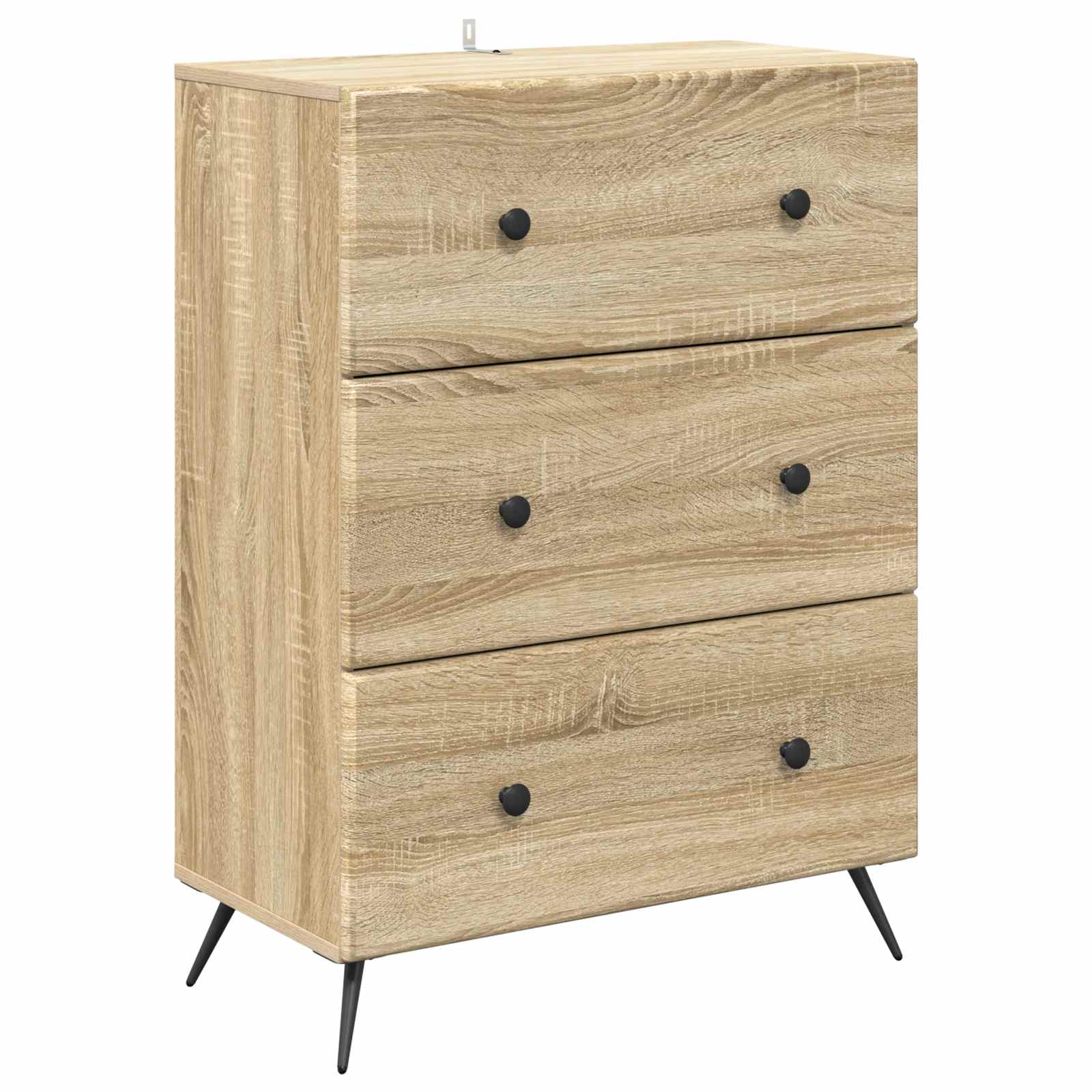 vidaXL Drawer Cabinet 66 x 34.5 x 90 cm Engineered Wood Sonoma Oak 2