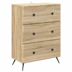 vidaXL Drawer Cabinet 66 x 34.5 x 90 cm Engineered Wood Sonoma Oak 2