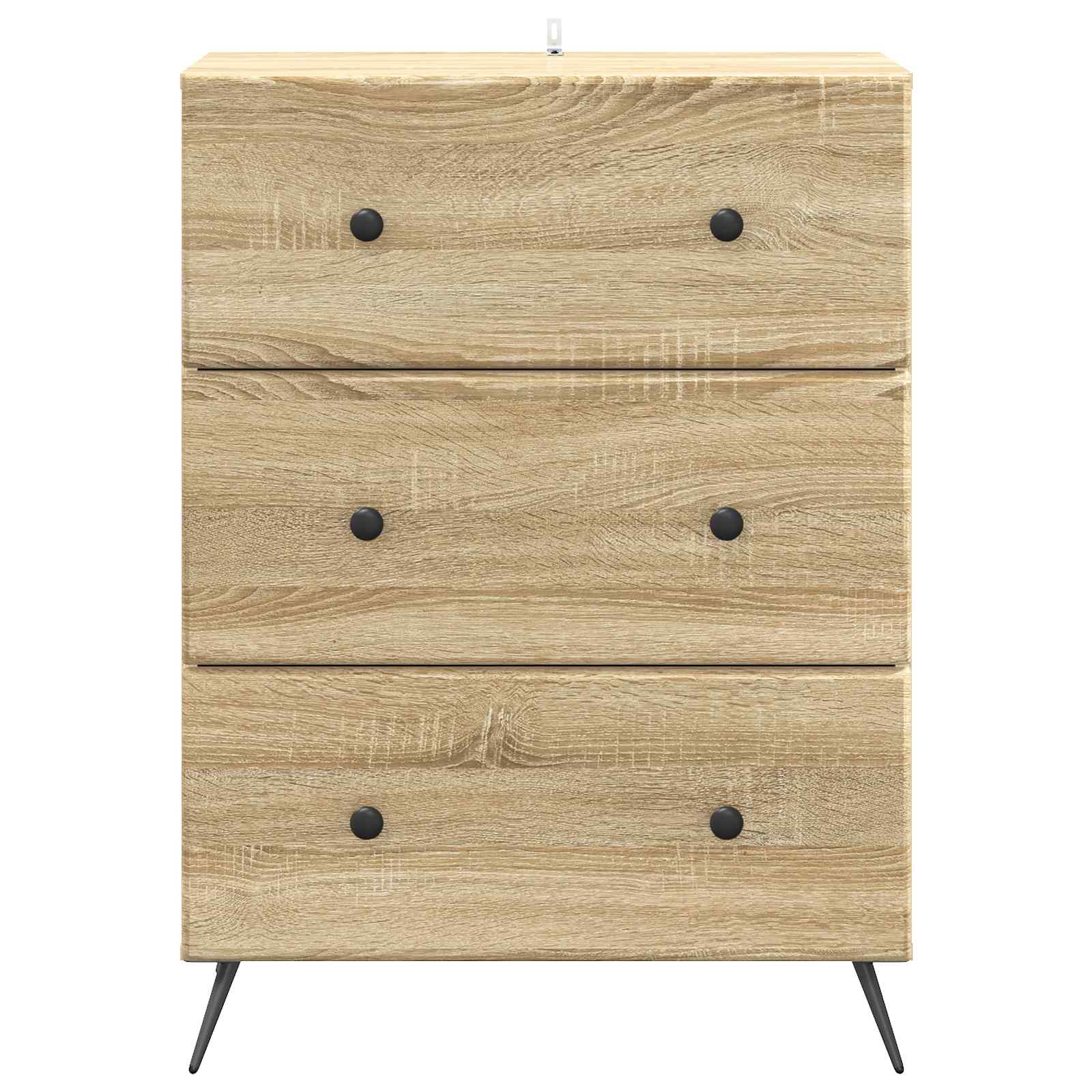 vidaXL Drawer Cabinet 66 x 34.5 x 90 cm Engineered Wood Sonoma Oak 6