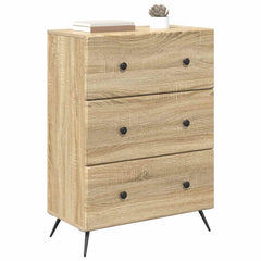 vidaXL Drawer Cabinet 66 x 34.5 x 90 cm Engineered Wood Sonoma Oak 3