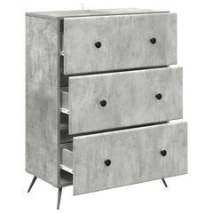 vidaXL Drawer Cabinet 66 x 34.5 x 90 cm Engineered Wood Concrete Grey 5
