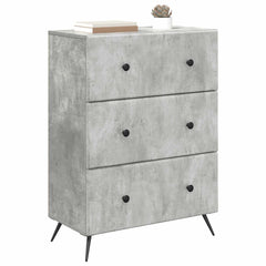 vidaXL Drawer Cabinet 66 x 34.5 x 90 cm Engineered Wood Concrete Grey 3